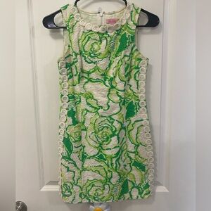 Lilly Pulitzer Green and White Floral Dress